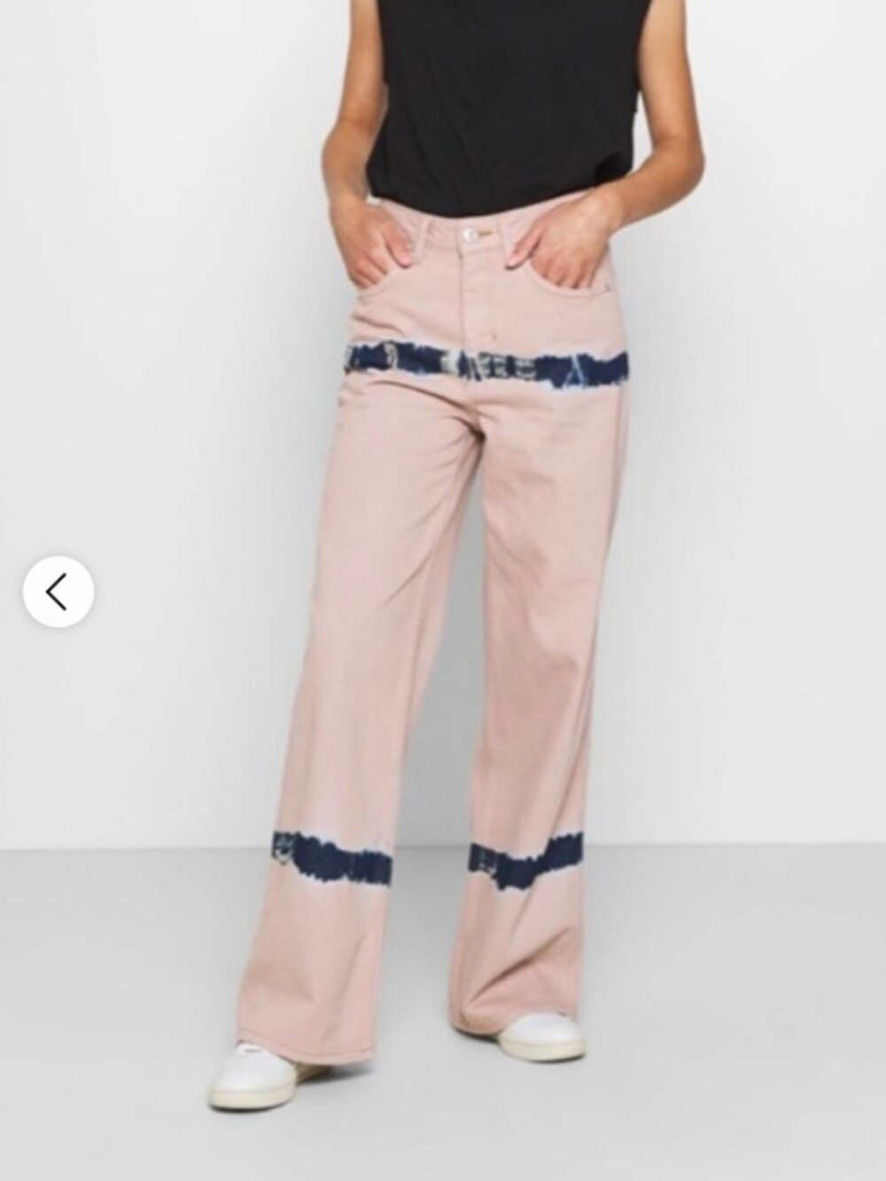 BDG Urban Outfitters Pink Tie-Dye High-Rise Wide-Leg Puddle Jeans Size 26